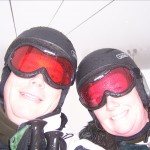 I know, I know we look strange, but at least we were safe on our ski trip!