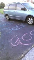 Wahoos Divisionals Driveway Chalk
