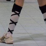 My volleyball uniform may be black, but am rockin' the socks!