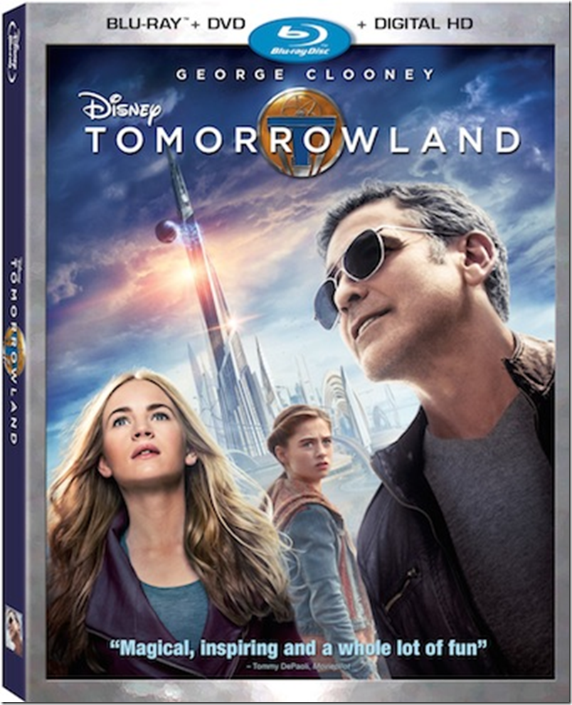 Tomorrowland DVD Bluray Combo Disney George Clooney Britt Robertson Hugh Laurie Raffey Cassidy Thomas Robinson